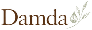 Damda transparent logo with watercolor leaf